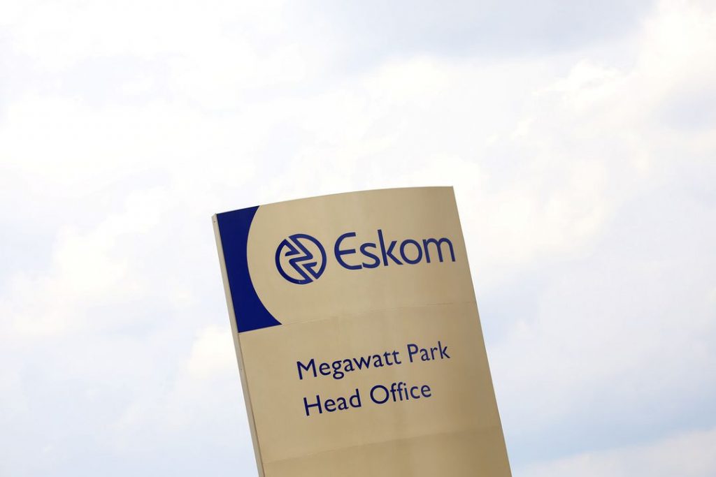 An Eskom logo is seen at the entrance of their head offices in Sunninghill, Sandton, file. REUTERS/Siphiwe Sibeko