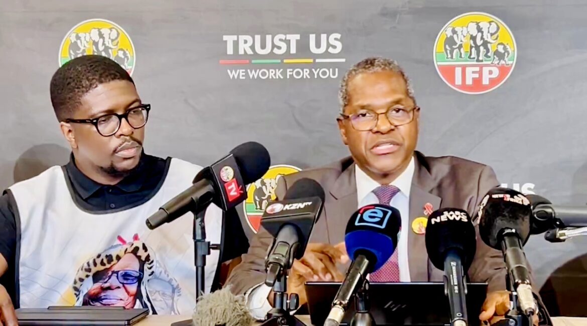 IFP President Velenkosini Hlabisa is presently speaking to the media on party’s possible coalition partners .
