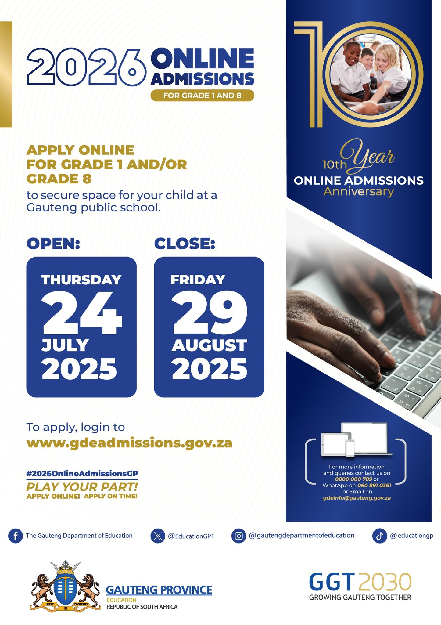 Gauteng Processes Over 213 000 Grade 1 And 8 Online Applications On gauteng-processes-over-213-000-grade-1-and-8-online-applications-on