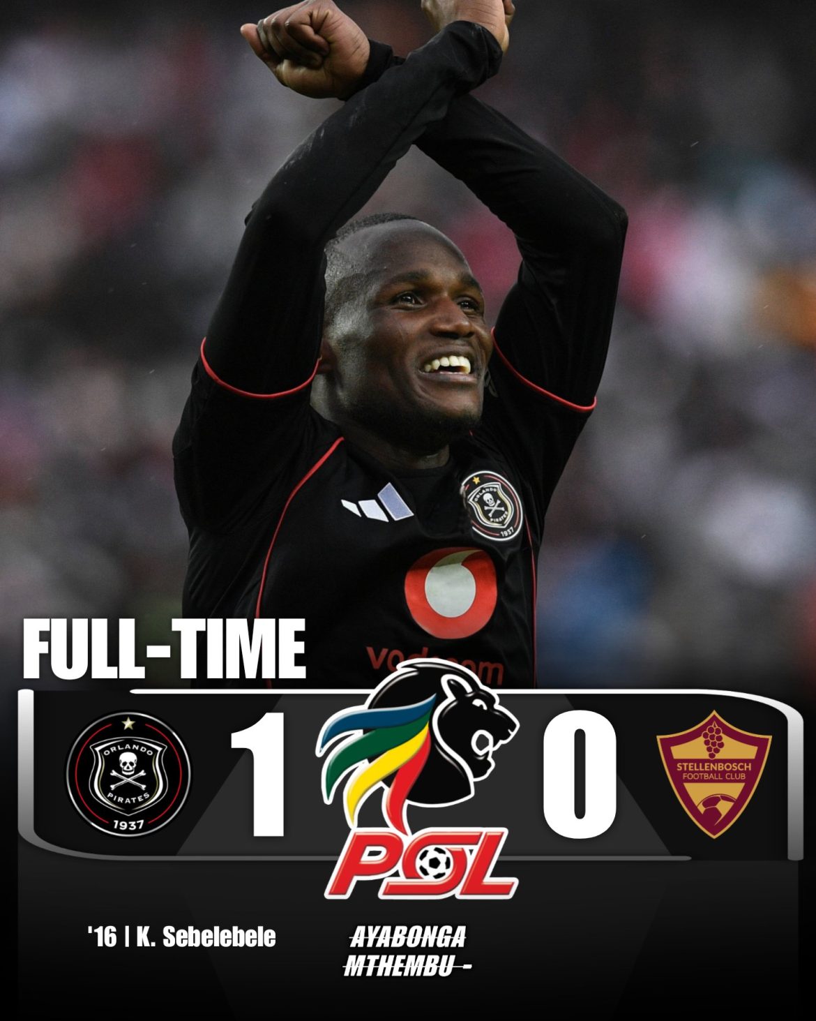 Orlando Pirates Secure First Betway Premiership Win with 1-0 Victory Over Stellenbosch FC